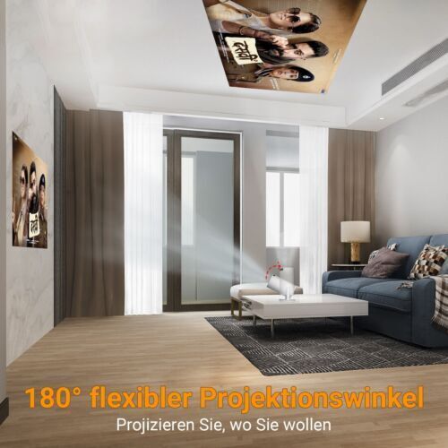 2025 NEU Beamer Projektor 4K UHD WiFi Bluetooth Android TV Heimkino Mini Tragbar